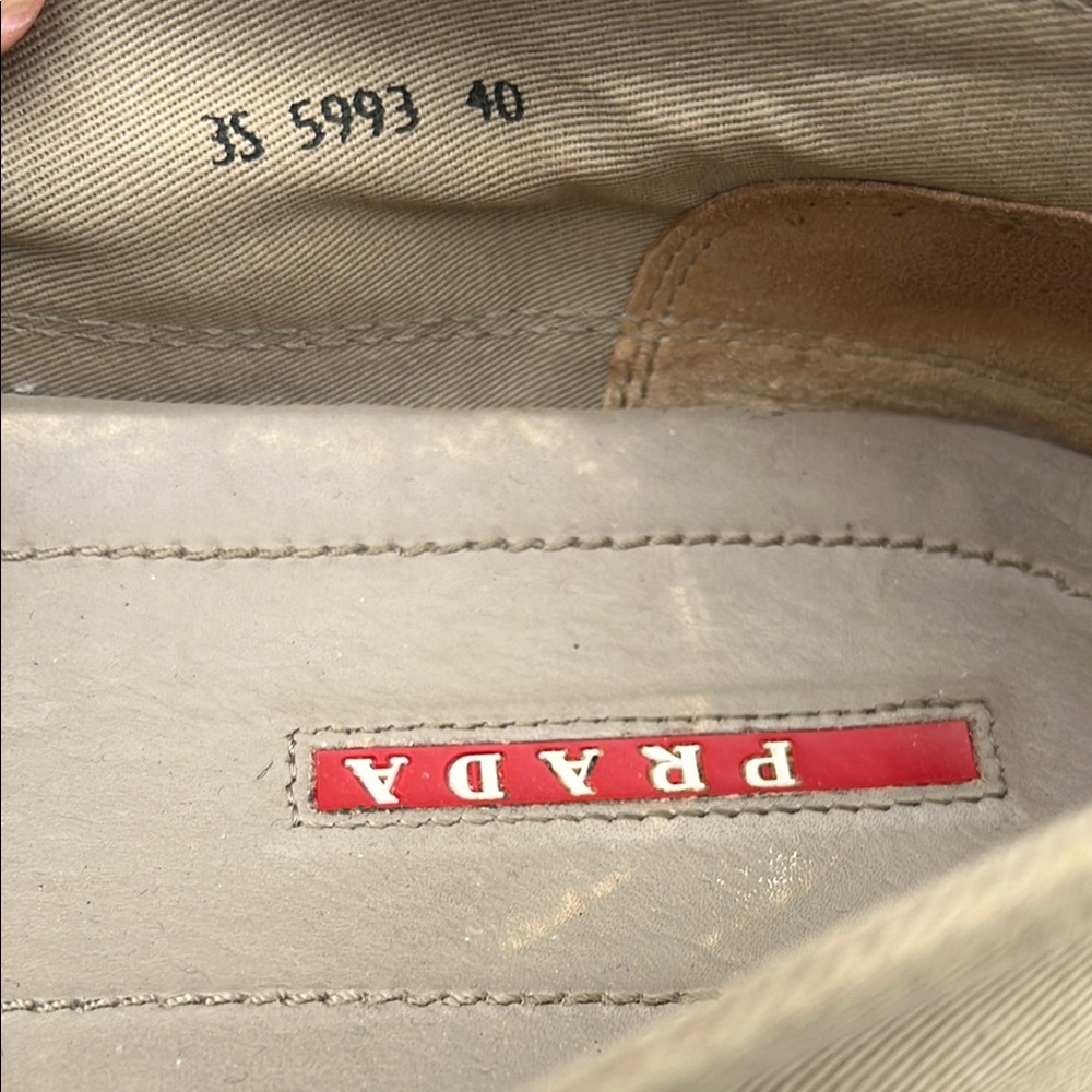 Prada Beige Espadrille Slip-Ons - Picture 6 of 7